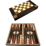 Mobgift Ahşap Küçük Boy Tavla Takımı Geleneksel Tema ile Şık Tasarım 5 cm Yükseklik