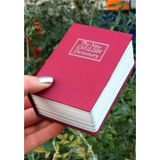 Mobgift Bordo Kitap Görünümlü Gizli Kasa Kumbara