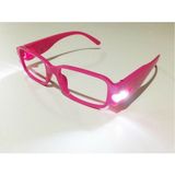 Mobgift Camsız Led Işıklı Unisex KitapOkuma Gözlüğü (Pembe)