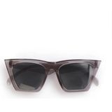 Mobgift Cat Eye Dörtgen Güneş Gözlüğü (Şeffaf Gri - Gri)