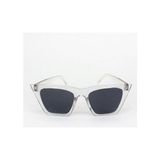 Mobgift Cat Eye Dörtgen Güneş Gözlüğü (Şeffaf - Siyah)
