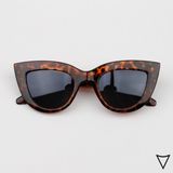 Mobgift Cat Eye Oval Güneş Gözlüğü (Leopar)