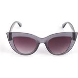 Mobgift Cat Eye Oval Güneş Gözlüğü (Şeffaf Gri - Gri)