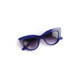 Mobgift Cat Eye Oval Güneş Gözlüğü (Şeffaf Lacivert)