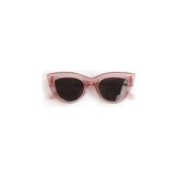 Mobgift Cat Eye Oval Güneş Gözlüğü (Şeffaf Pembe)