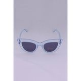 Mobgift Cat Eye Oval Güneş Gözlüğü (Şeffaf Turkuaz)