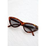 Mobgift Cat Eye Retro Güneş Gözlüğü (Leopar)