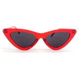 Mobgift Cat Eye Retro Güneş Gözlüğü (Şeffaf Kırmızı)