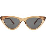 Mobgift Cat Eye Retro Güneş Gözlüğü (Şeffaf Konyak)