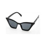 Mobgift Cat Eye Vintage Retro Dörtgen Güneş Gözlüğü (Siyah)
