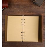 Mobgift Kişiye Özel Yaprak Tasarımlı Retro Deri Defter Kalem Petrol Mavisi - 18,5 x 12,5 - Turkuaz - Menteşeli