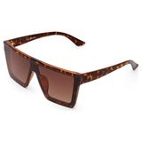 Mobgift Major Kare Büyük Unisex Güneş Gözlüğü (Leopar)