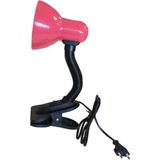 Mobgift Mandallı Spiralli Retro Çalışma Öğrenci Masa Lambası Pembe