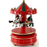Mobgift Nostaljik Atlı Karınca Müzik Kutusu Kırmızı Yeşil