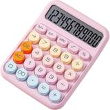 Mobgift Renkli Yuvarak Tuşlu Şirin Hesap Makinası - Pembe