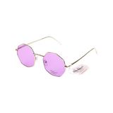 Mobgift Sekizgen Retro Unisex Güneş Gözlüğü (Lila)