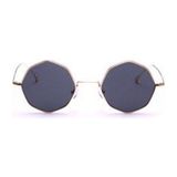 Mobgift Sekizgen Retro Unisex Güneş Gözlüğü (Siyah)