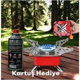 Mobgift Taşınabilir Mini Kamp Ocağı ve Kartuş Kamp Piknik Yürüyüş Balıkçılık Katlanabilir