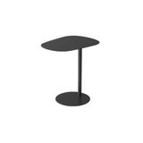 mobias Orbit Koleksiyonu Siyah Metal Yan Sehpa – Modern Mimari Tek Ayak Tasarım & Oval Form