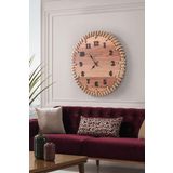 Mobievim Ahşap Dekoratif Büyük Duvar Saati 60x60 cm
