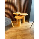 Mobievim Mushroom Ahşap Natural Mantar Zigon Sehpa 35x45 cm