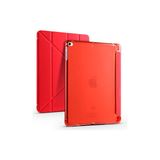 Mobify Apple iPad 9.7 2018 (6.nesil) Tri Folding Kalem Bölmeli Standlı Kılıf - Kırmızı