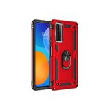 Mobify Huawei P Smart 2021 Kılıf Tam Koruma Çift Katmanlı Ibiza Sert Silikon Kapak - Kırmızı
