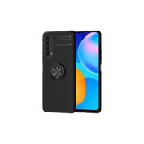 Mobify Huawei P Smart 2021 Kılıf Yüzüklü Sağlam Esnek Ringo Silikon Kapak - Siyah