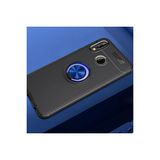Mobify Huawei P20 Lite Kılıf Yüzüklü Sağlam Esnek Ringo Silikon Kapak - Siyah - Mavi