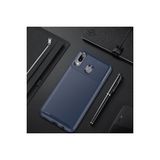 Mobify Huawei Y7 Prime 2019 Kılıf Karbon Desenli Şık Tamia Premium Silikon Kapak - Lacivert