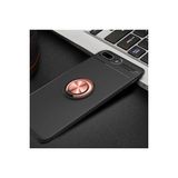 Mobify iPhone 8 Plus Kılıf Yüzüklü Sağlam Esnek Ringo Silikon Kapak - Siyah - Rose