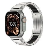 Mobify Mobil Aksesuarda Devrim Apple Watch 10 46Mm Krd-155 Hibrit Metal Yumuşak Konforlu Silikon Saat Kordonu