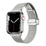 Mobify Mobil Aksesuarda Devrim Apple Watch 42Mm Metal Hasır Şık Nefes Alan Hafif Örgü Kordon Krd85