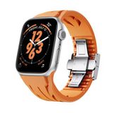 Mobify Mobil Aksesuarda Devrim Apple Watch 42Mm Metal Tokalı Kesilebilir Yumuşak Konforlu Silikon Kordon Krd127