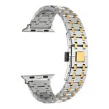 Mobify Mobil Aksesuarda Devrim Apple Watch 42Mm Şerit Tasarımlı Klipsli Şık Sağlam Metal Kordon Krd83