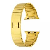 Mobify Mobil Aksesuarda Devrim Apple Watch 44Mm Çizgi Tasarımlı Şık Sağlam Metal Kordon Krd82