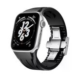 Mobify Mobil Aksesuarda Devrim Apple Watch 44Mm Metal Tokalı Kesilebilir Yumuşak Konforlu Silikon Kordon Krd127