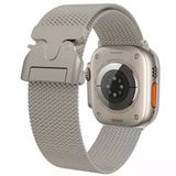 Mobify Mobil Aksesuarda Devrim Apple Watch 44Mm Şık Metal Nefes Alan Hafif Hasır Kordon Krd-25