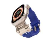 Mobify Mobil Aksesuarda Devrim Apple Watch 45Mm Krd-108 Metal Başlıklı Yumuşak Konforlu Silikon Kordon