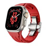 Mobify Mobil Aksesuarda Devrim Apple Watch Ultra 49Mm Metal Tokalı Kesilebilir Yumuşak Konforlu Silikon Kordon Krd127