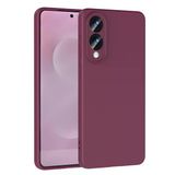 Mobify Mobil Aksesuarda Devrim Galaxy S25 Edge Kadife İç Yüzeyli Ultra Soft Premium Telefon Kılıfı Mlk/Mara Koyu Mor