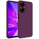 Mobify Mobil Aksesuarda Devrim Realme C55 Kadife İç Yüzeyli Ultra Soft Premium Telefon Kılıfı Mlk/Mara Koyu Mor