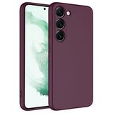 Mobify Mobil Aksesuarda Devrim Samsung Galaxy S23 Plus Kadife İç Yüzeyli Ultra Soft Premium Telefon Kılıfı Mlk/Mara Koyu Mor