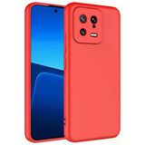 Mobify Mobil Aksesuarda Devrim Xiaomi Mi 13 Kadife İç Yüzeyli Ultra Soft Premium Telefon Kılıfı Mlk/Mara Kırmızı