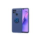 Mobify Oppo A15S Kılıf Yüzüklü Sağlam Esnek Ringo Silikon Kapak - Mavi