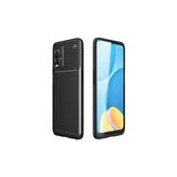 Mobify Oppo A54 4g Kılıf Karbon Desenli Şık Tamia Premium Silikon Kapak - Siyah