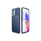 Mobify Oppo A96 4g Kılıf Karbon Desenli Şık Tamia Premium Silikon Kapak - Lacivert