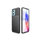 Mobify Oppo A96 4g Kılıf Karbon Desenli Şık Tamia Premium Silikon Kapak - Siyah