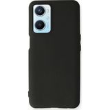 Mobify Oppo A96 Kılıf Ince ve Esnek Yapılı Air Softy Premium Silikon Kapak - Siyah