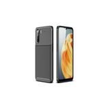 Mobify Oppo Reno 3 Kılıf Karbon Desenli Şık Tamia Premium Silikon Kapak - Siyah